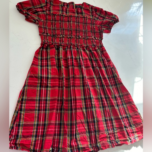 EUC Crewcuts Red Holiday Tartan Dress size 12 - Picture 2 of 4